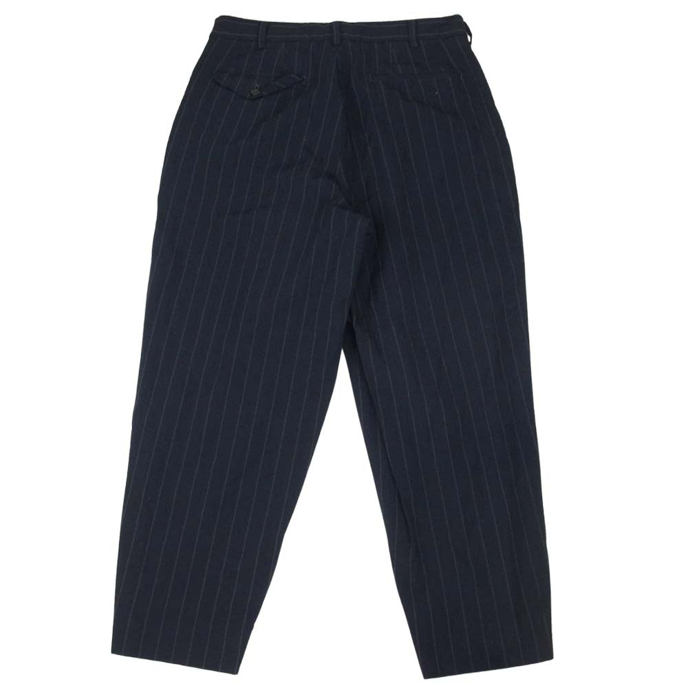 COMME des GARCONS コムデギャルソン HOMME DEUX オムドゥ AD2019 DE-P034 ポリ縮絨 製品染め テーパード パンツ ネイビー系 M【中古】