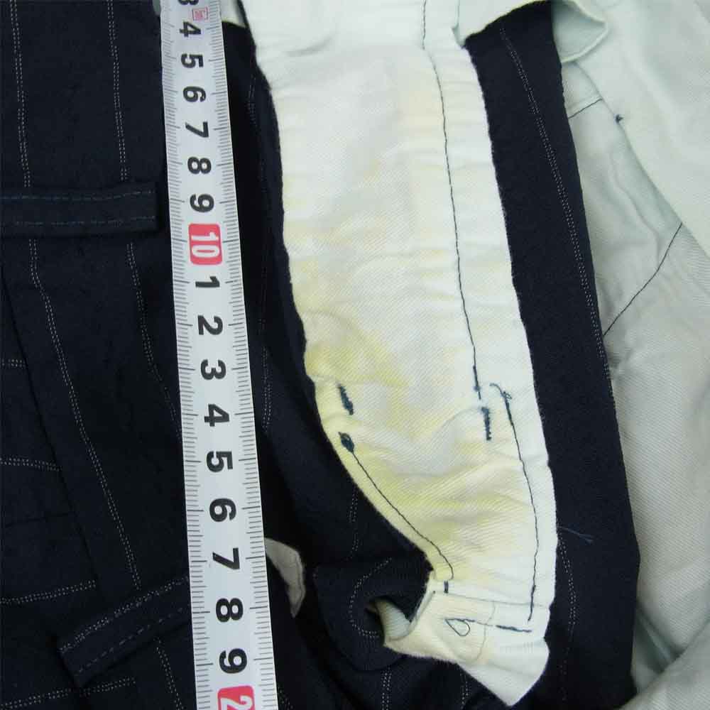 COMME des GARCONS コムデギャルソン HOMME DEUX オムドゥ AD2019 DE-P034 ポリ縮絨 製品染め テーパード パンツ ネイビー系 M【中古】