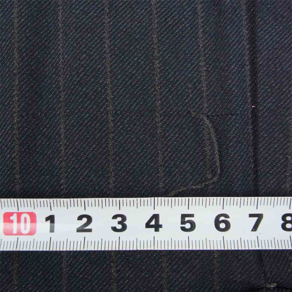 COMME des GARCONS コムデギャルソン HOMME DEUX オムドゥ AD2016 DR-P041 ポリ縮絨 ストライプ 裾ダブル パンツ グレー系 S【中古】