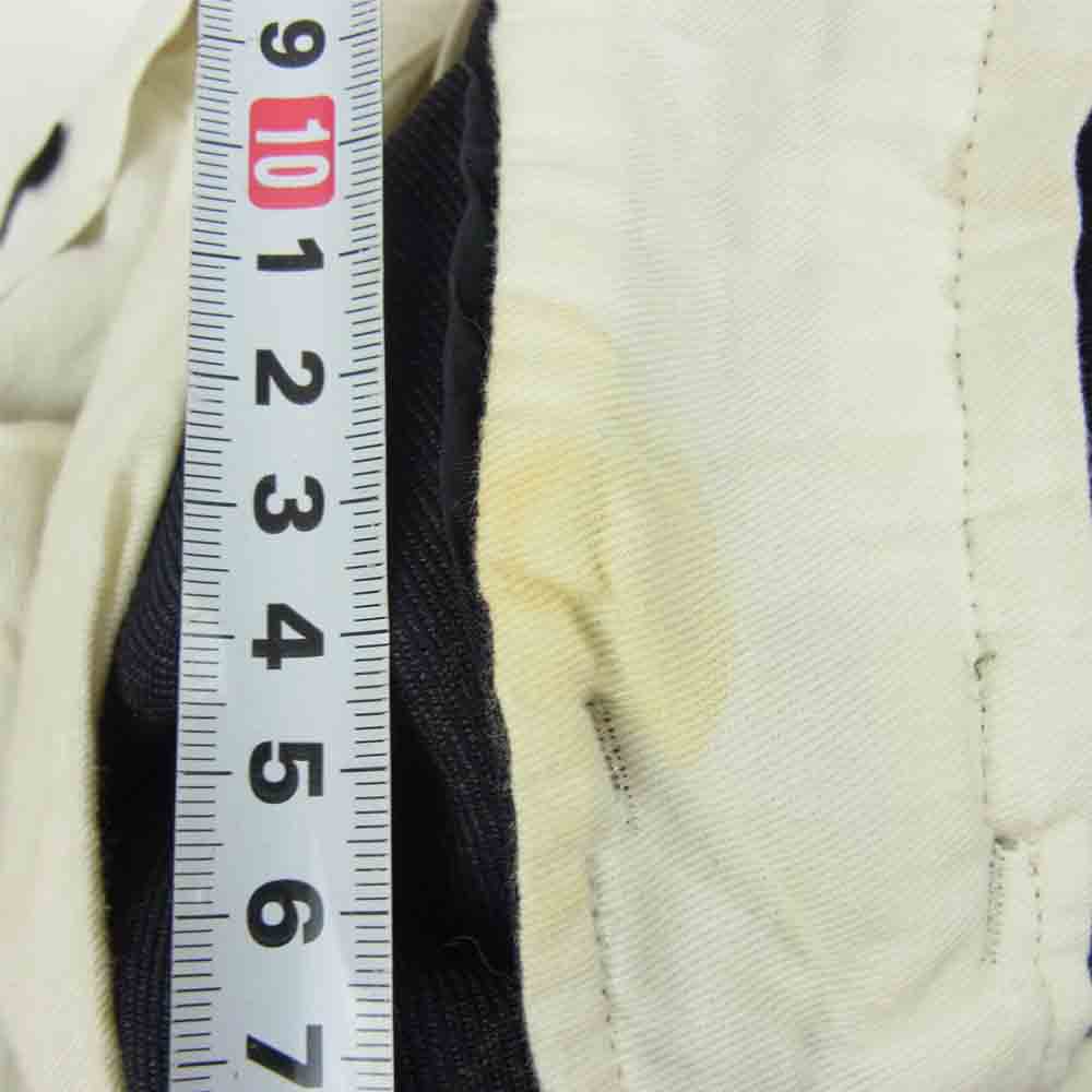 COMME des GARCONS コムデギャルソン HOMME DEUX オムドゥ AD2016 DR-P041 ポリ縮絨 ストライプ 裾ダブル パンツ グレー系 S【中古】