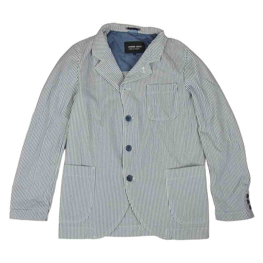 COMME des GARCONS コムデギャルソン HOMME DEUX オムドゥ AD2014 DO-J070 ストライプ テーラード ジャケット ホワイト系 ネイビー系 S【中古】