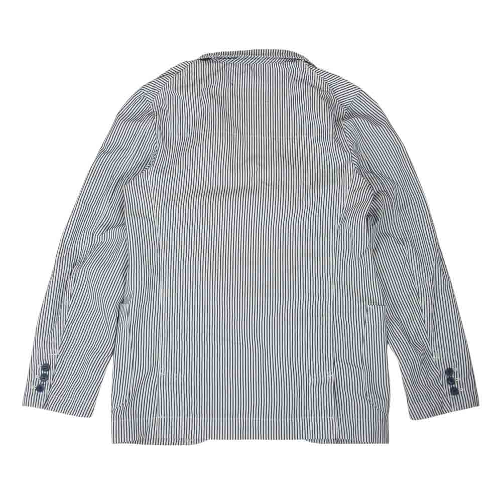 COMME des GARCONS コムデギャルソン HOMME DEUX オムドゥ AD2014 DO-J070 ストライプ テーラード ジャケット ホワイト系 ネイビー系 S【中古】