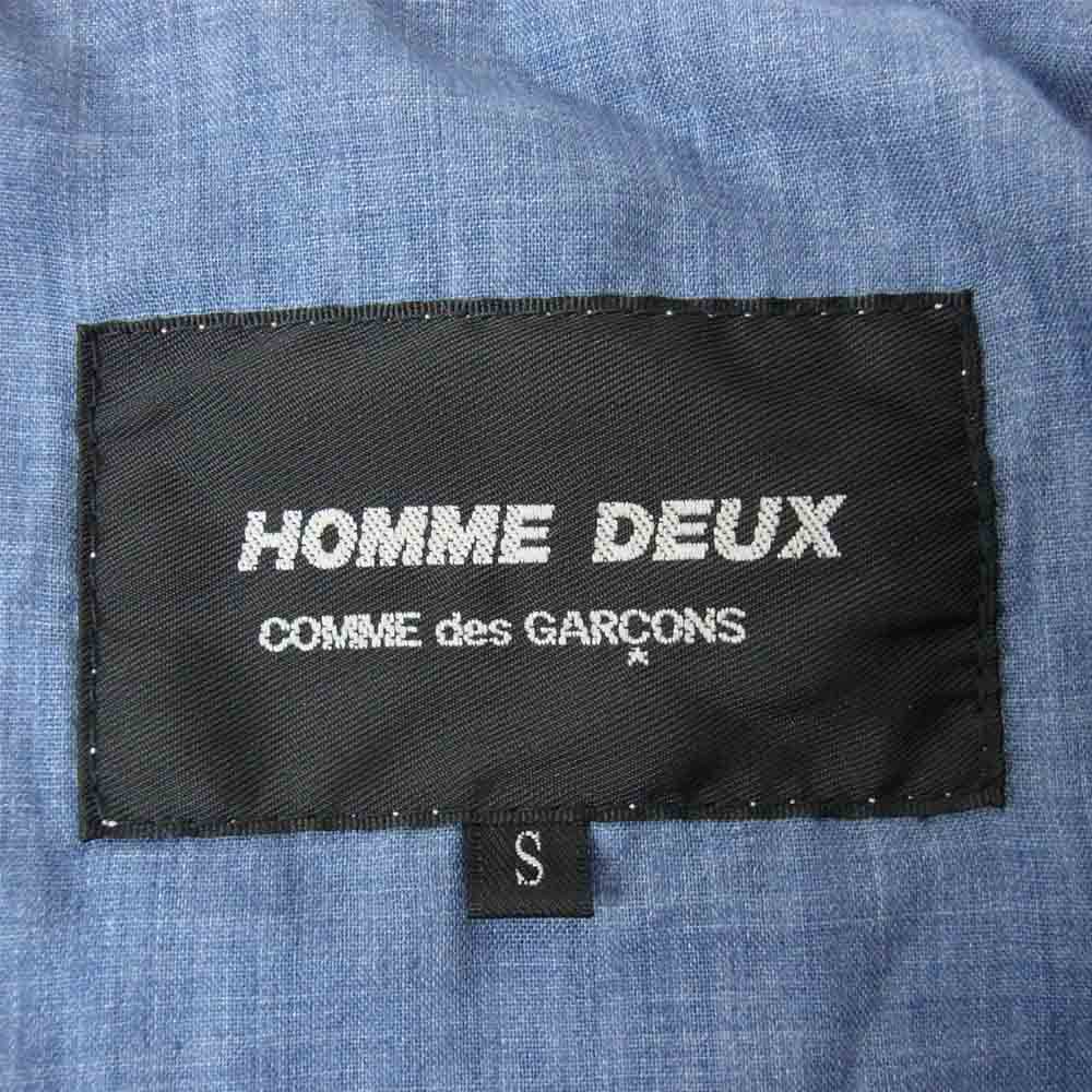 COMME des GARCONS コムデギャルソン HOMME DEUX オムドゥ AD2014 DO-J070 ストライプ テーラード ジャケット ホワイト系 ネイビー系 S【中古】