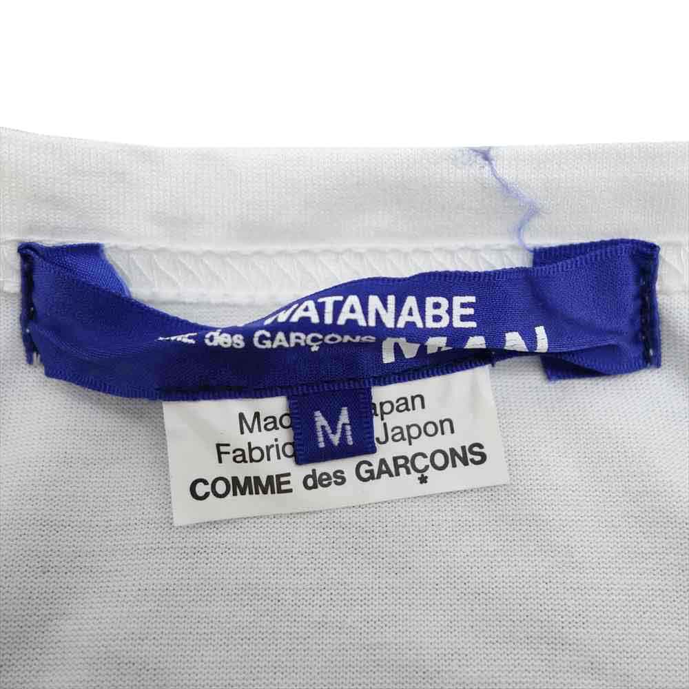 JUNYA WATANABE COMME des GARCONS MAN ジュンヤワタナベコムデギャルソンマン AD2020 WF-T001 綿度詰天竺 × ウールツイード パッチワーク 半袖 Tシャツ M【中古】