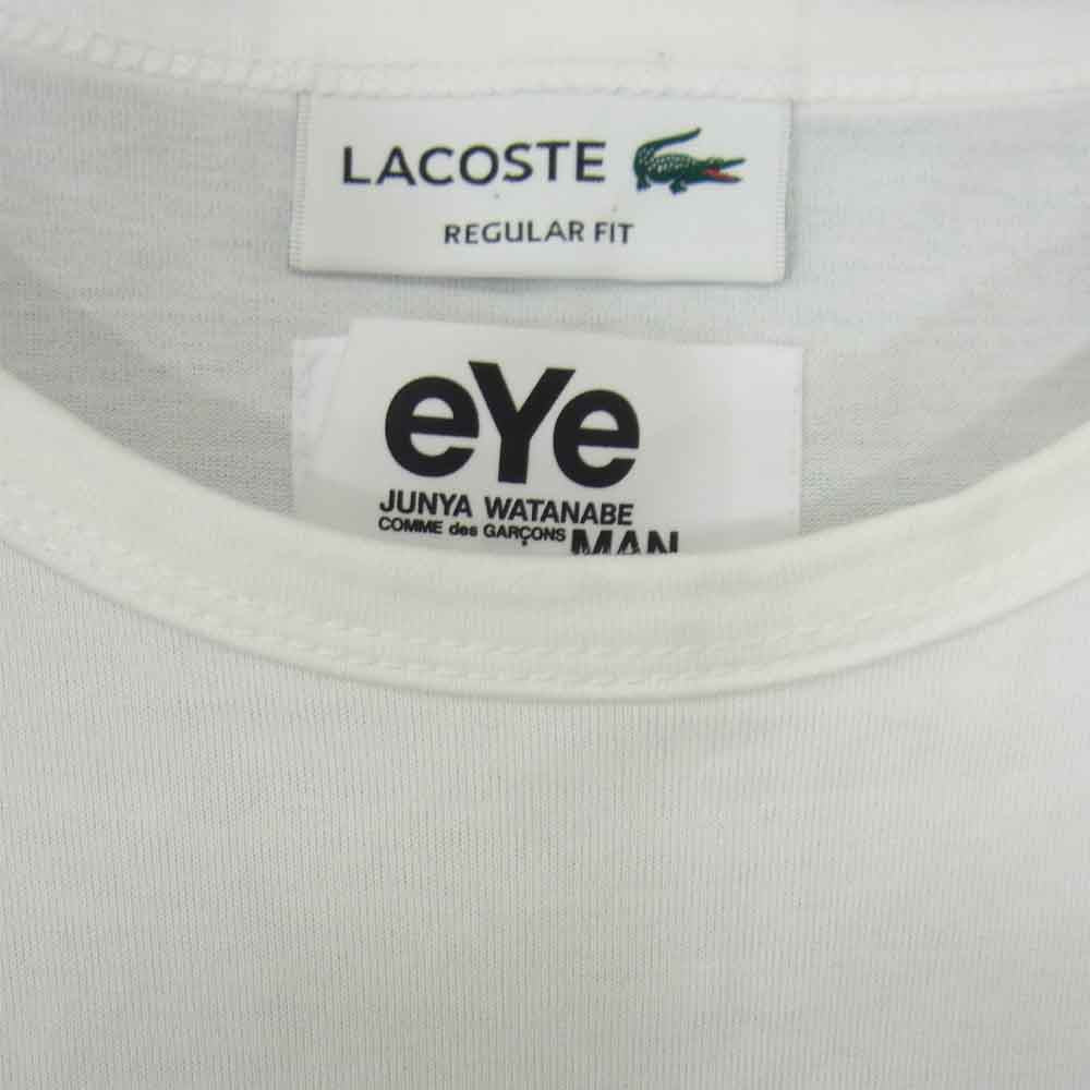 JUNYA WATANABE COMME des GARCONS MAN ジュンヤワタナベコムデギャルソンマン eye × LACOSTE ラコステ AD2019 WE-T905 ロゴ 半袖 Tシャツ M【中古】