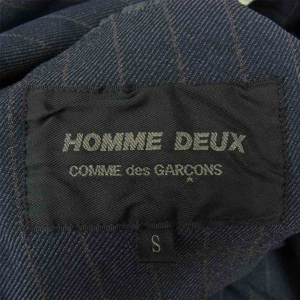 COMME des GARCONS コムデギャルソン HOMME DEUX オムドゥ AD2016 DR-J050 ポリ縮絨 ストライプ テーラード ジャケット グレー系 S【中古】