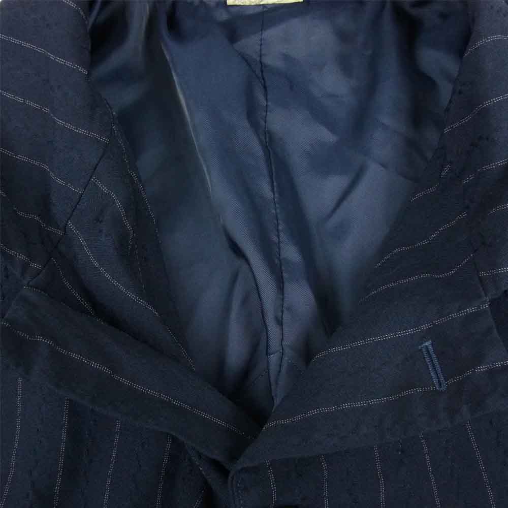 COMME des GARCONS コムデギャルソン HOMME DEUX オムドゥ AD2019 DE-J034 ポリ縮絨 製品染め ドローコード テーラード ジャケット ネイビー系 M【中古】