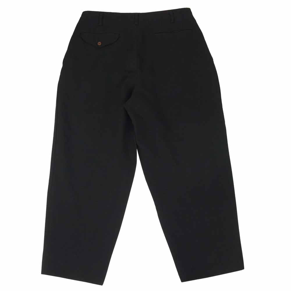 COMME des GARCONS コムデギャルソン HOMME PLUS オムプリュス AD2016 PR-P076 ポリ縮絨 2タック ワイド テーパード パンツ ブラック系 XS【中古】