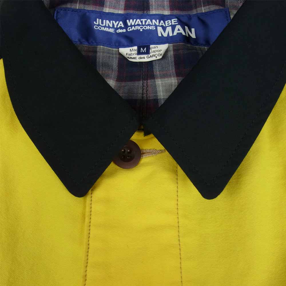 JUNYA WATANABE COMME des GARCONS MAN ジュンヤワタナベコムデギャルソンマン AD2019 WE-C002 綿モールスキン×綿ギャバ ワークコート イエロー系 ブラック系 M【中古】