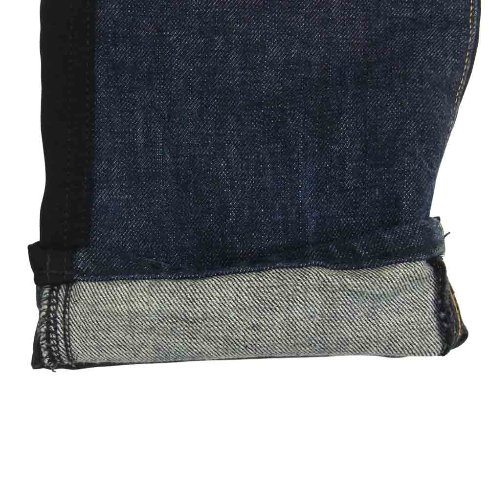 JUNYA WATANABE COMME des GARCONS MAN ジュンヤワタナベコムデギャルソンマン AD2015 WP-P039 綿デニム×ウールドスキン ダメージ加工 切替 パンツ インディゴブルー系 M【中古】
