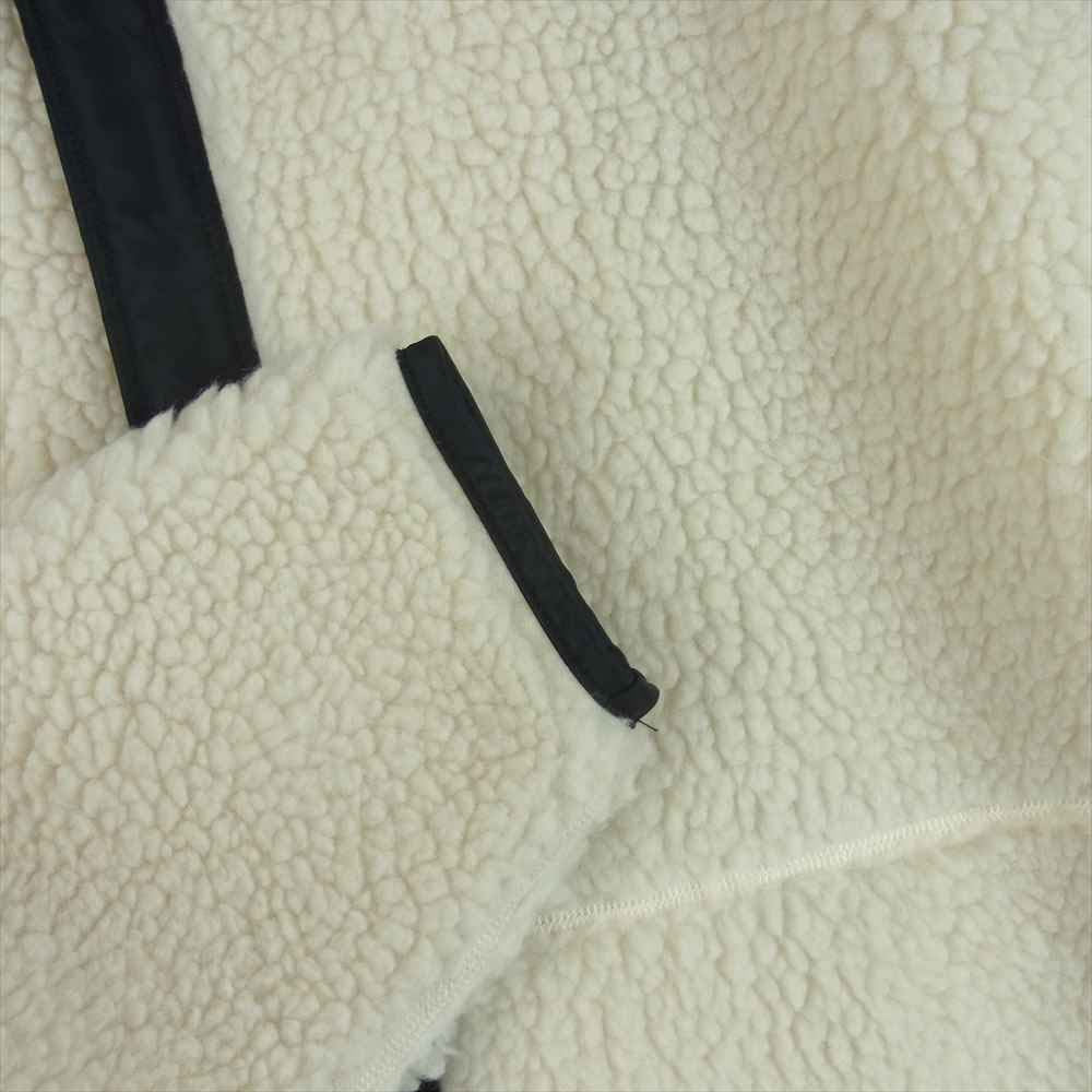 HYKE ハイク FAUX SHEARLING COAT シャーリング コート ボアフリース ノーカラー ファー クリーム系 1【美品】【中古】