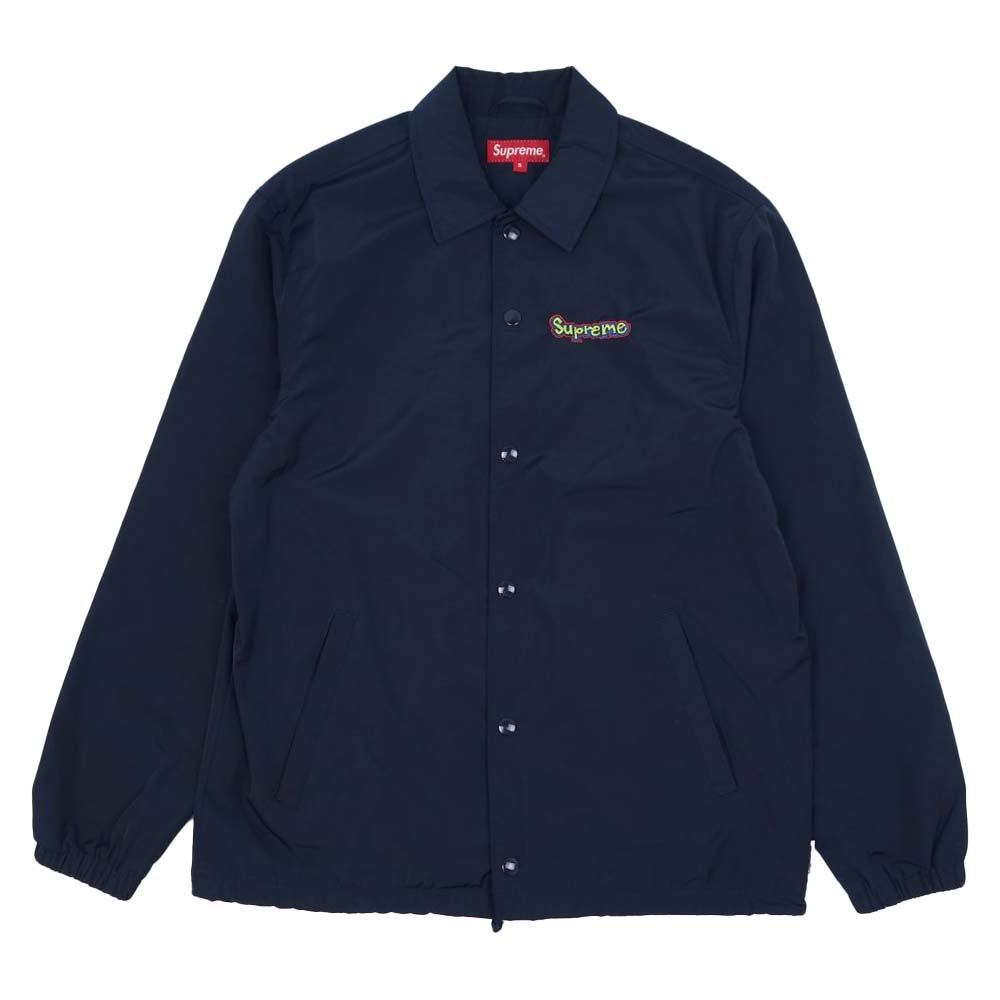 Supreme シュプリーム 18SS Gonz Logo Coaches Jacket 刺繍 コーチジャケット ネイビー系 S【中古】
