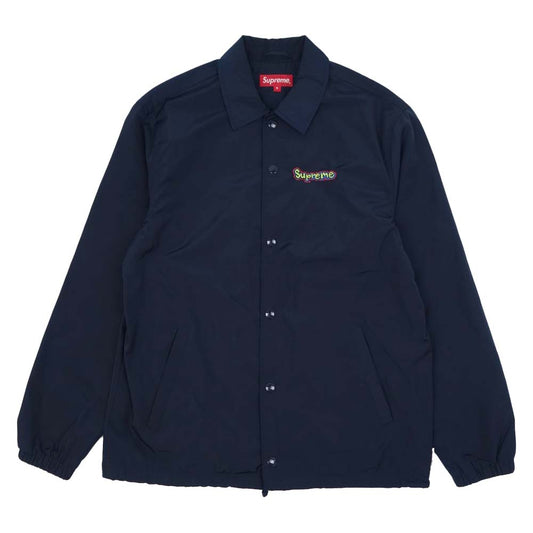 Supreme シュプリーム 18SS Gonz Logo Coaches Jacket 刺繍 コーチジャケット ネイビー系 S【中古】