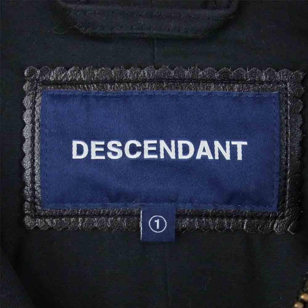 DESCENDANT ディセンダント 17AW BALBOA SATIN JACKET バルボア サテン ミリタリー フード ジャケット ブラック系  1【中古】