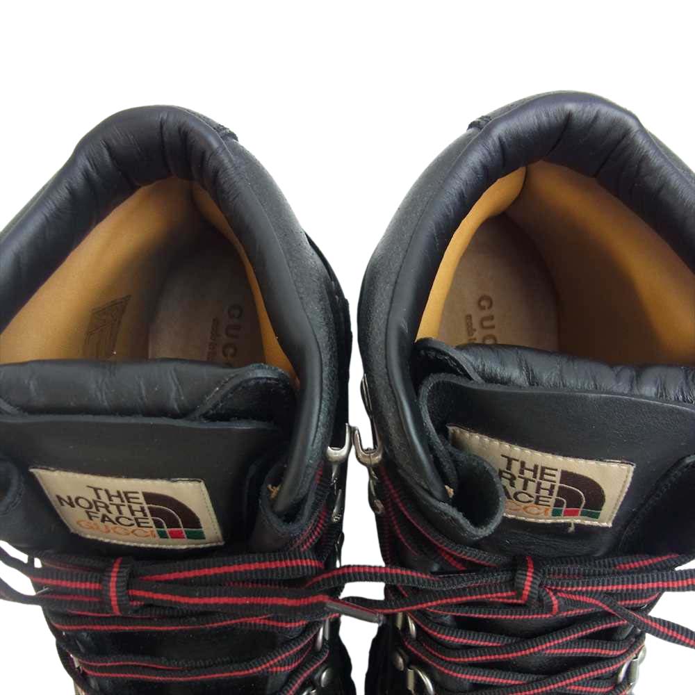 GUCCI グッチ 655398 × ノースフェイス THE NORTH FACE マウンテン ブーツ ブラック系 38 1/2(おおよそ25.5cm)【極上美品】【中古】