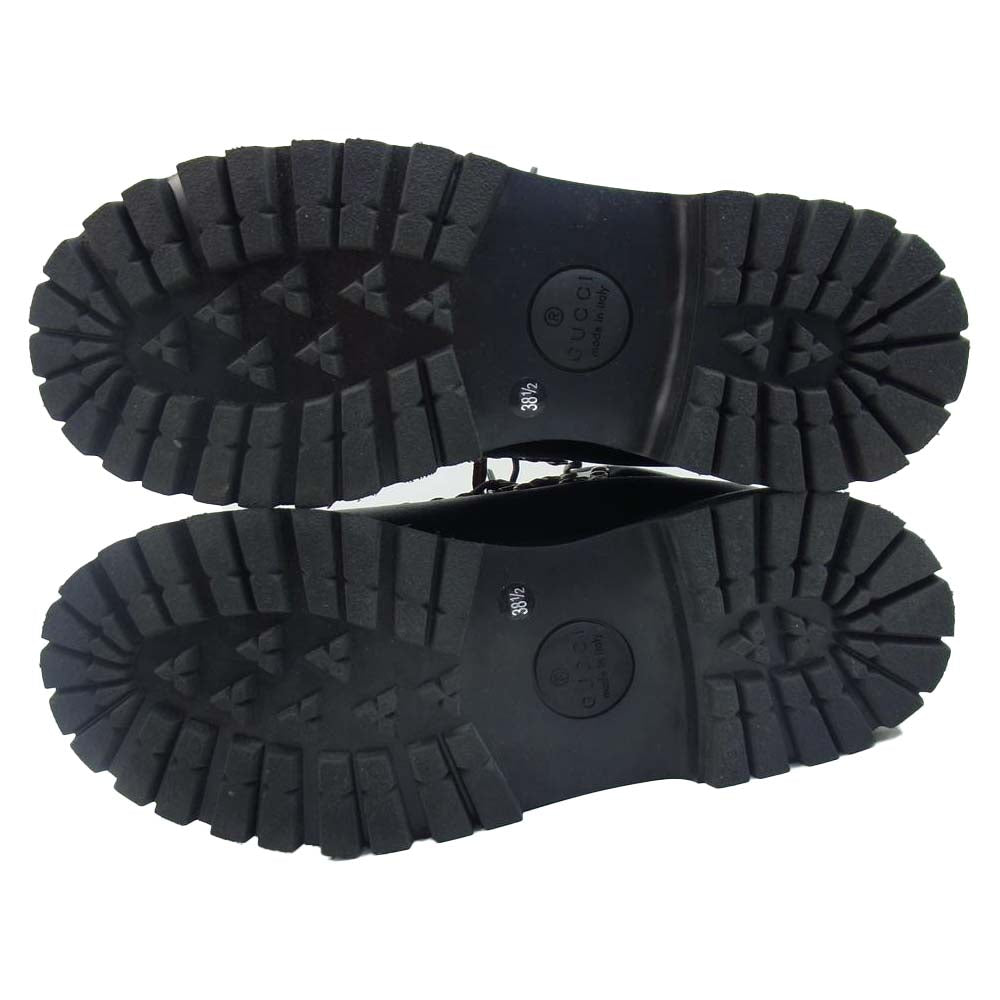 GUCCI グッチ 655398 × ノースフェイス THE NORTH FACE マウンテン ブーツ ブラック系 38 1/2(おおよそ25.5cm)【極上美品】【中古】