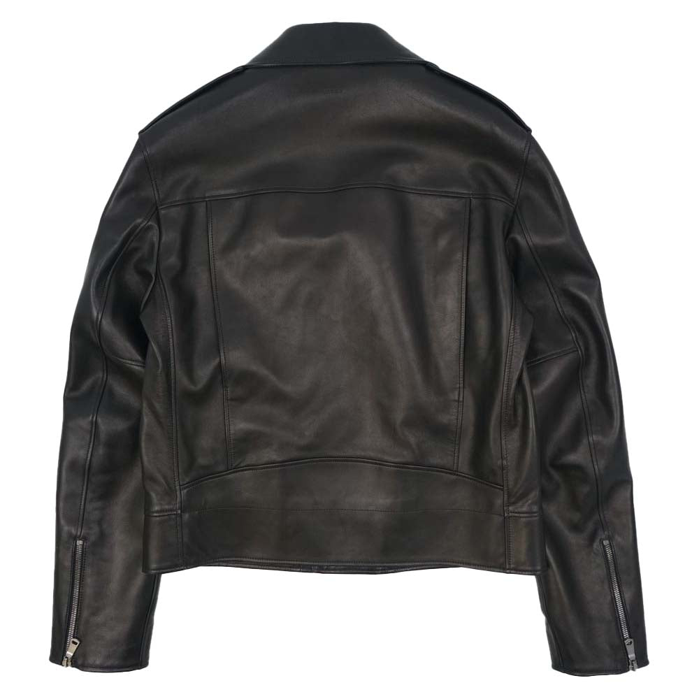GUCCI グッチ 408386 国内正規品 シルク スカーフ ダブル ライダース ジャケット ブラック系 48【美品】【中古】