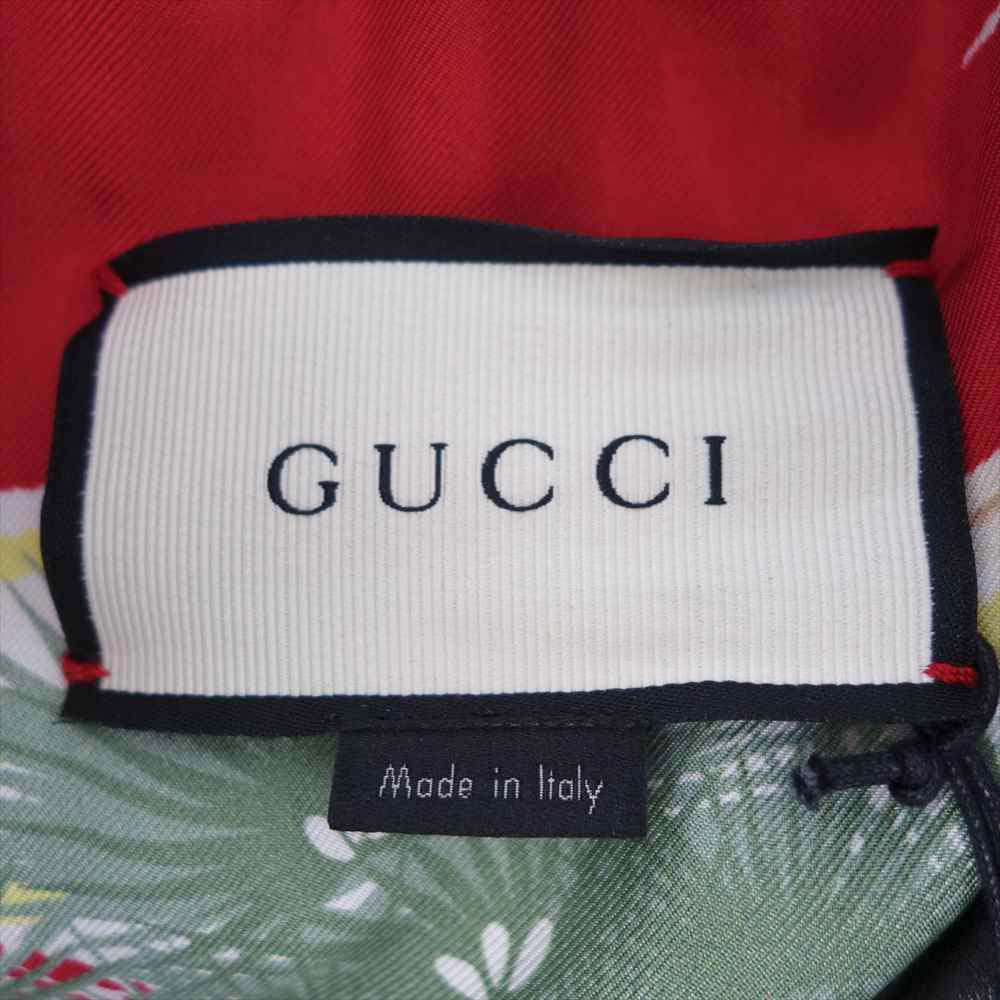 GUCCI グッチ 408386 国内正規品 シルク スカーフ ダブル ライダース ジャケット ブラック系 48【美品】【中古】