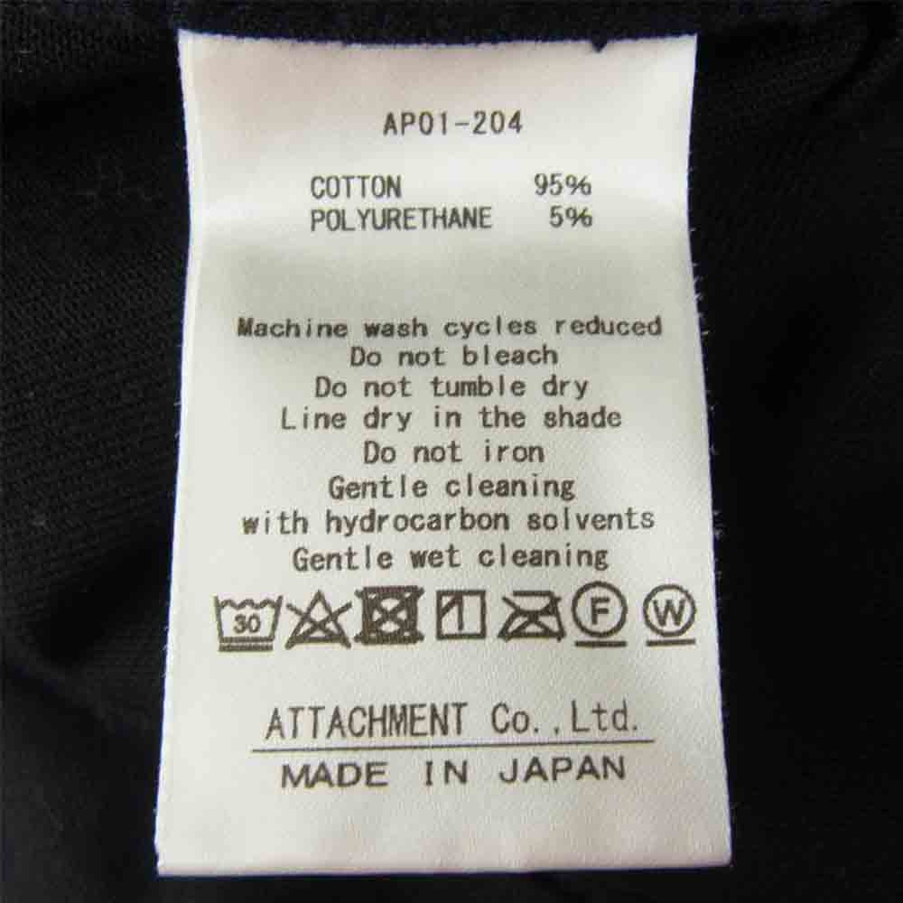 ATTACHMENT アタッチメント 20SS AP01-204 High power stretch twill Biker easy pants イージー パンツ ブラック系 3【中古】
