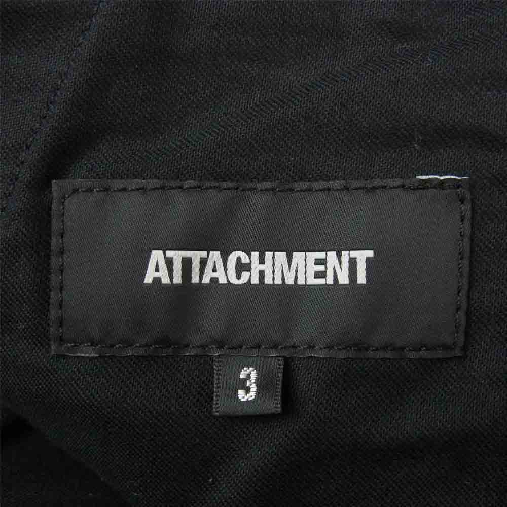 ATTACHMENT アタッチメント 21SS AP11-227 CO/RY STRETCH TWILL BIKER EASY PANTS イージー パンツ ブラック系 3【美品】【中古】