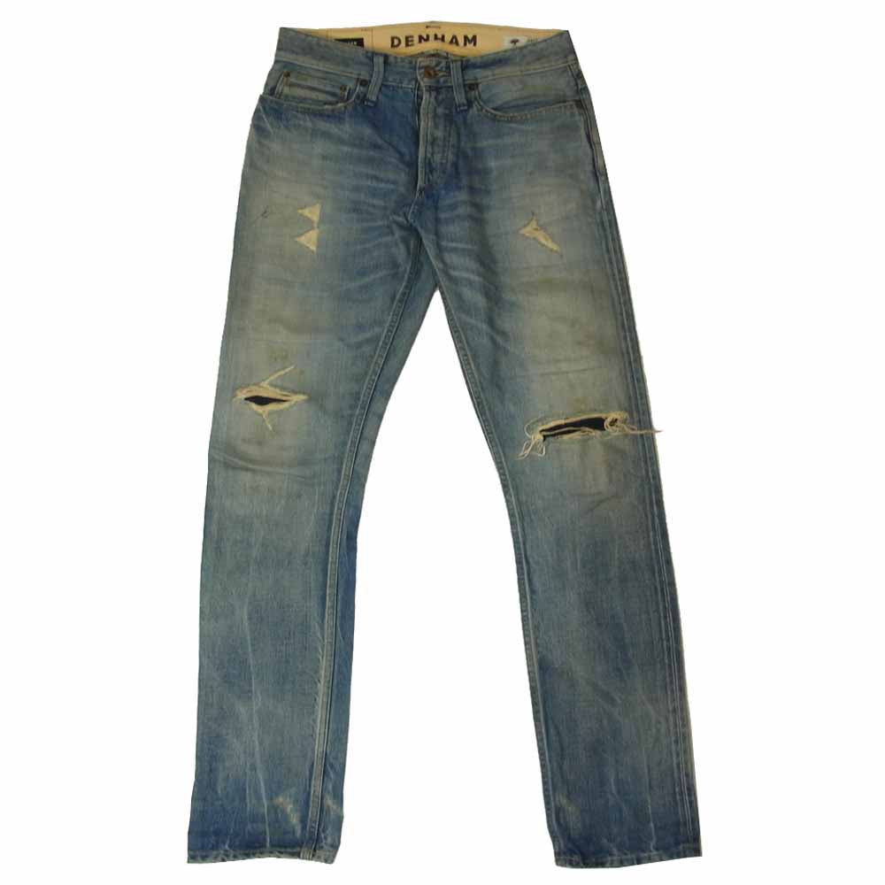 デンハム 国内正規品 RAZOR 4YJ 300本限定 JAPAN ARTISAN クラッシュ加工 デニムパンツ インディゴブルー系 30【中古】