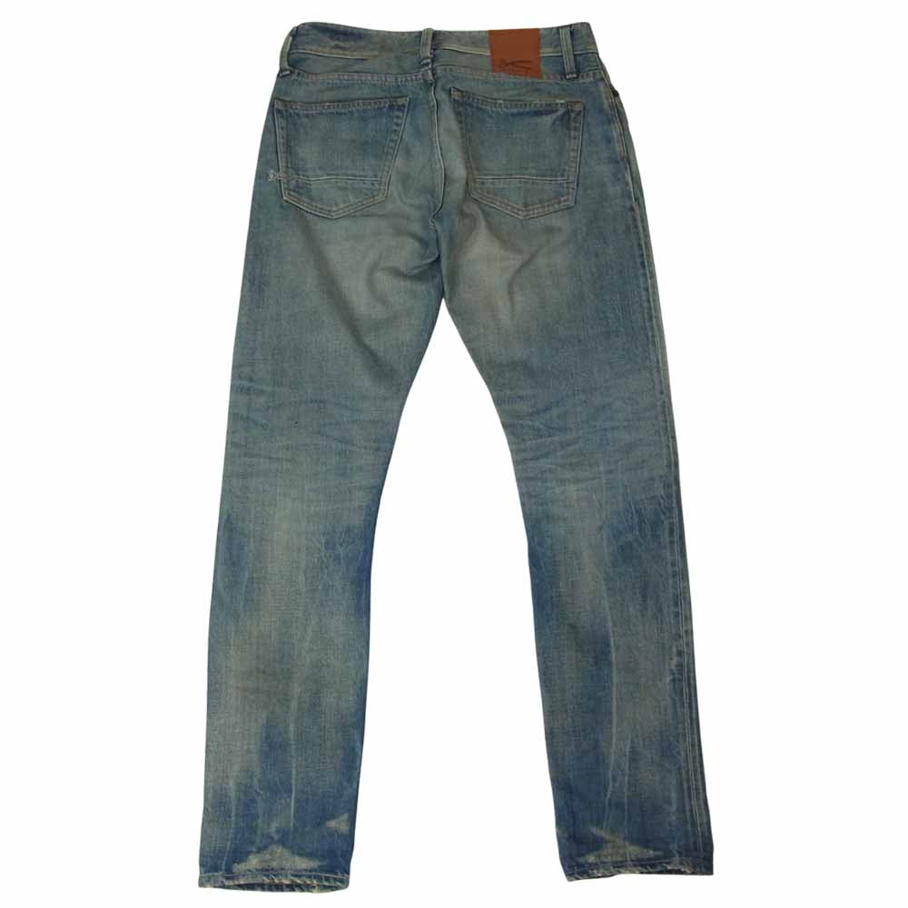 デンハム 国内正規品 RAZOR 4YJ 300本限定 JAPAN ARTISAN クラッシュ加工 デニムパンツ インディゴブルー系 30【中古】
