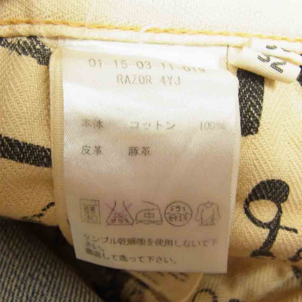 デンハム 国内正規品 RAZOR 4YJ 300本限定 JAPAN ARTISAN クラッシュ加工 デニムパンツ インディゴブルー系 30【中古】