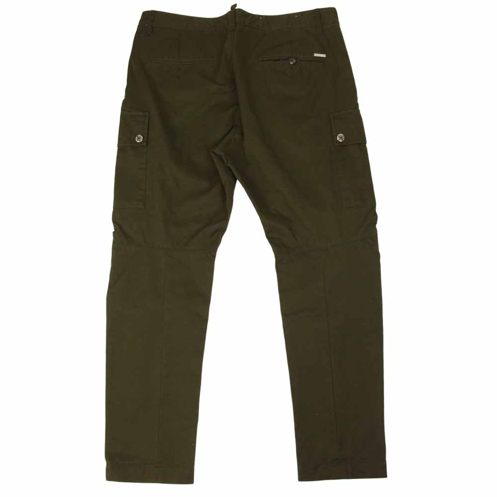 DSQUARED2 ディースクエアード S74KB0385 Chino Cargo Fit Cotton Pants チノ カーゴ フィット コットン パンツ カーキ系 48【中古】
