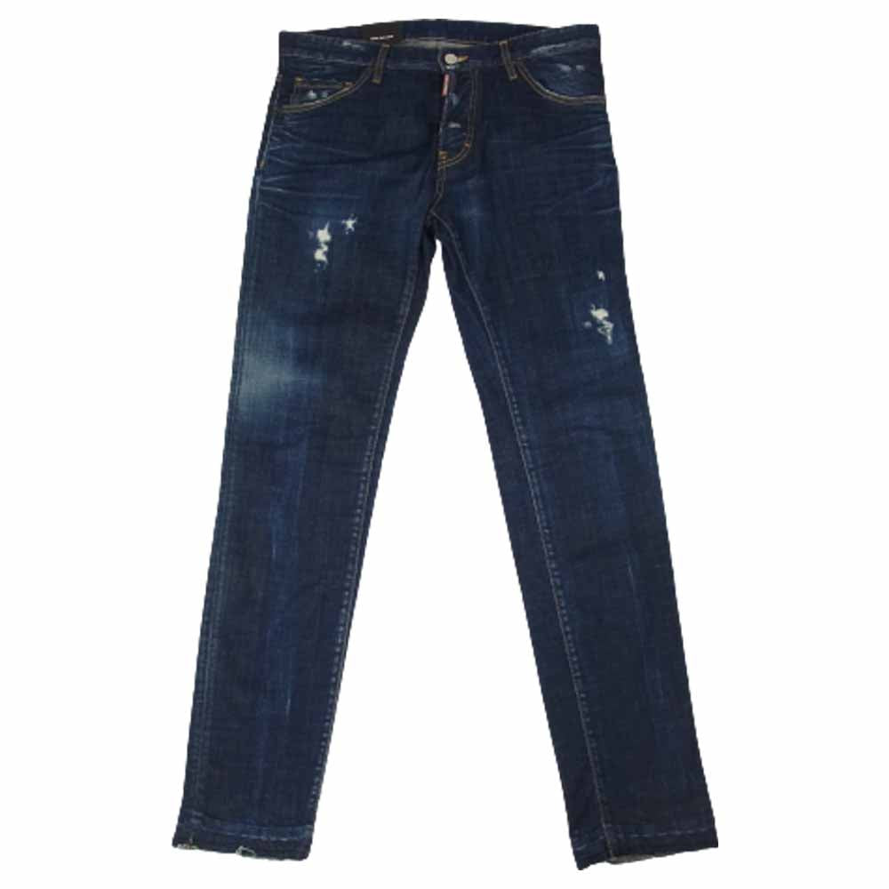 DSQUARED2 ディースクエアード 20AW S71LB0790 Cool Guy Jeans ダメージ加工 クール ガイ ジーンズ パンツ インディゴブルー系 48【極上美品】【中古】
