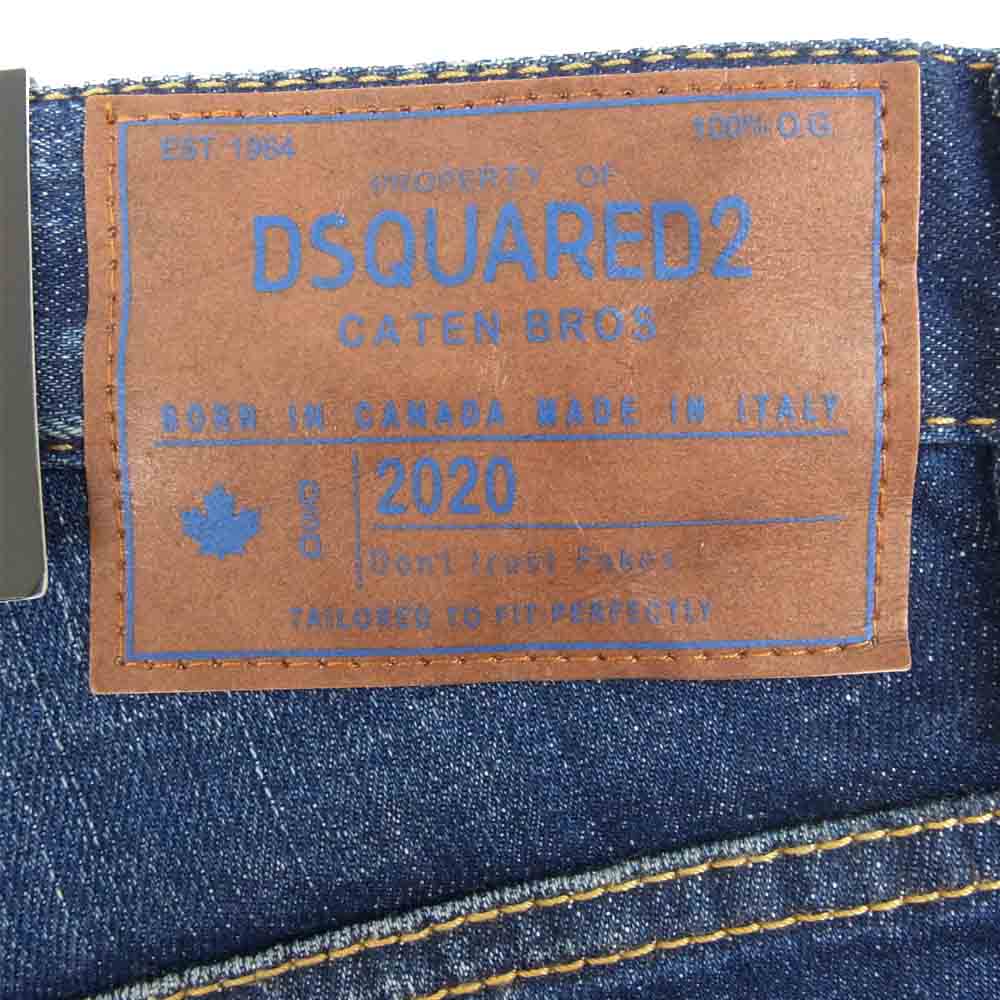 DSQUARED2 ディースクエアード 20AW S71LB0790 Cool Guy Jeans ダメージ加工 クール ガイ ジーンズ パンツ インディゴブルー系 48【極上美品】【中古】