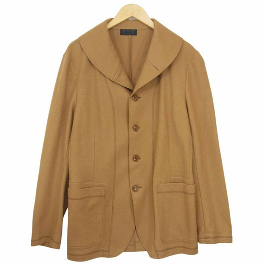 Yohji Yamamoto ヨウジヤマモト S'YTE UJ-J15-102 圧縮ウール ショールカラー シングル ピーコート ベージュ系 3【美品】【中古】