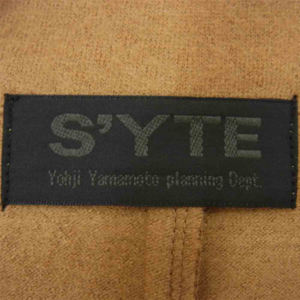 Yohji Yamamoto ヨウジヤマモト S'YTE UJ-J15-102 圧縮ウール ショールカラー シングル ピーコート ベージュ系 3【美品】【中古】