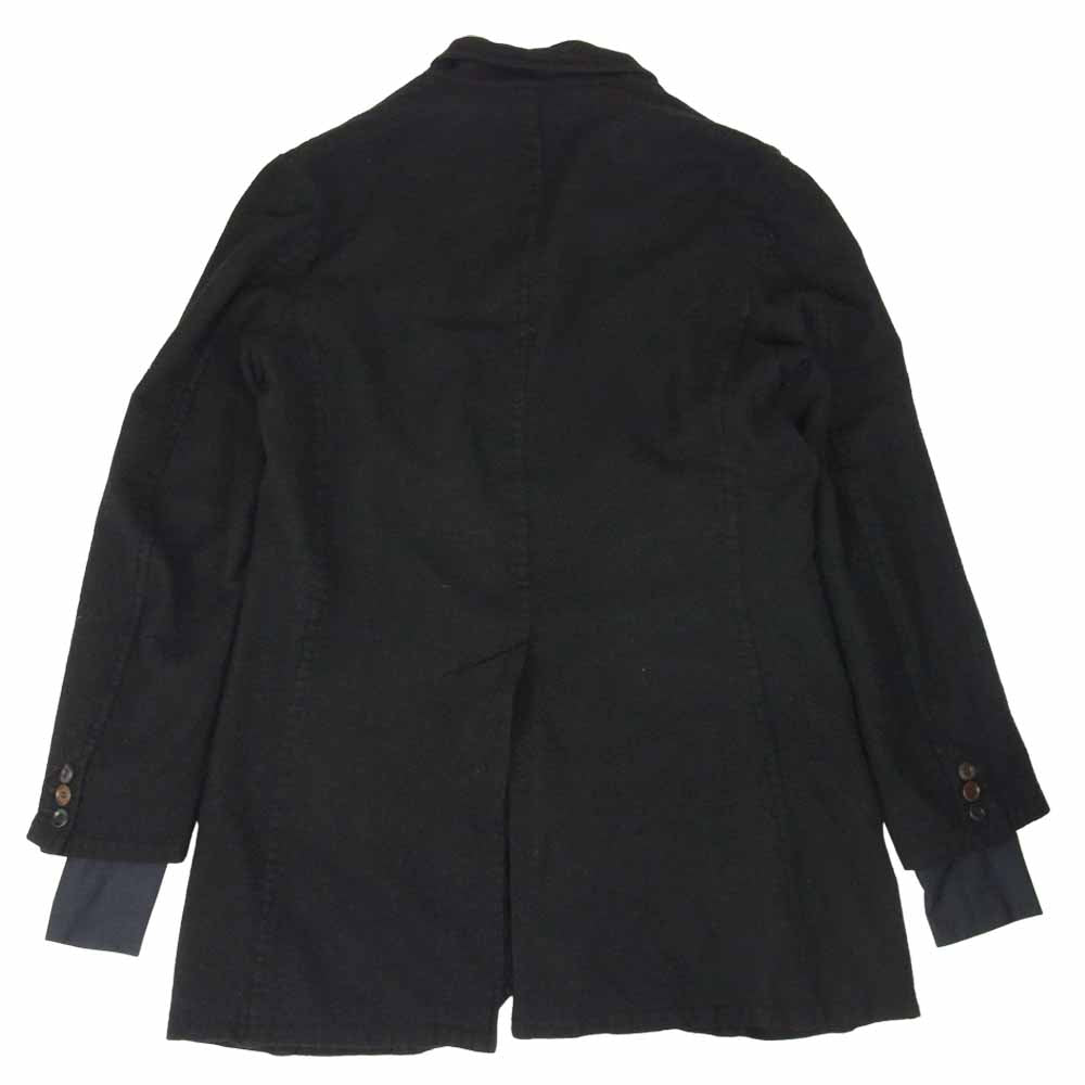 UNDERCOVER アンダーカバー UCT4104-3 袖レイヤード 縮絨ウール ロングジャケット ブラック系 3【中古】