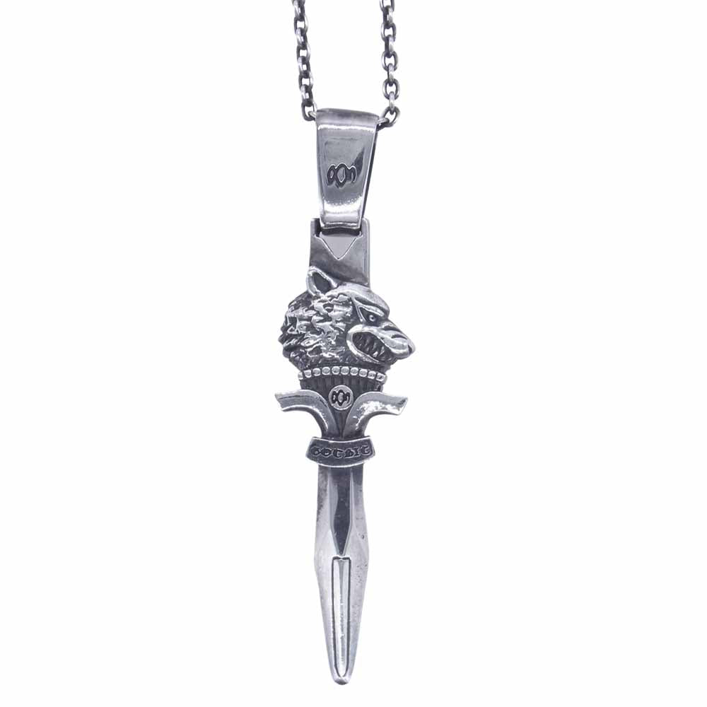 Yohji Yamamoto ヨウジヤマモト GOTHIC HA-A40-920-1-03 SILVER 950 WOLF DAGGAR PENDANT TOP ウルフ ダガー シルバー系【中古】