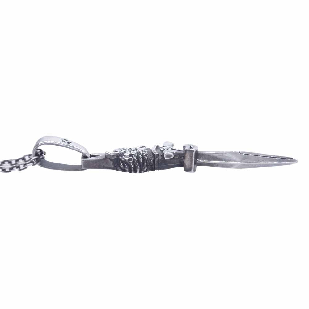 Yohji Yamamoto ヨウジヤマモト GOTHIC HA-A40-920-1-03 SILVER 950 WOLF DAGGAR PENDANT TOP ウルフ ダガー シルバー系【中古】