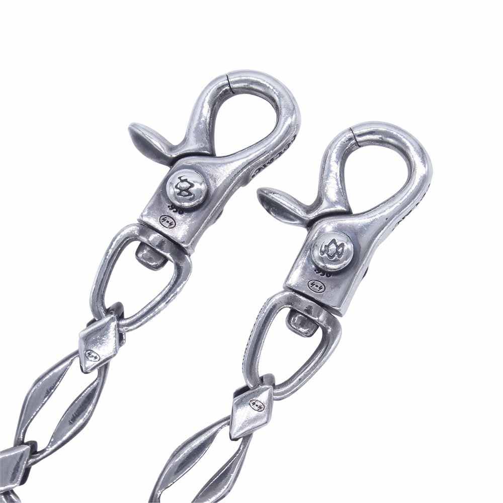 Yohji Yamamoto ヨウジヤマモト GOTHIC HA-A21-920-1-03 SILVER 950 DOUBLE HOOK WALLET CHAIN ウォレットチェーン シルバー系【中古】