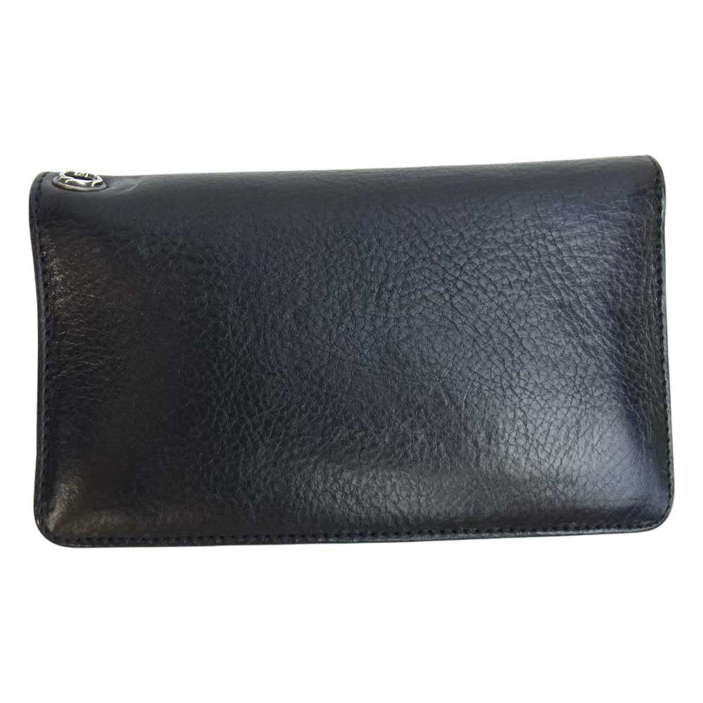 CHROME HEARTS クロムハーツ（原本無） 1ZIP ジップ クロスパッチ ウォレット ブラック系【中古】