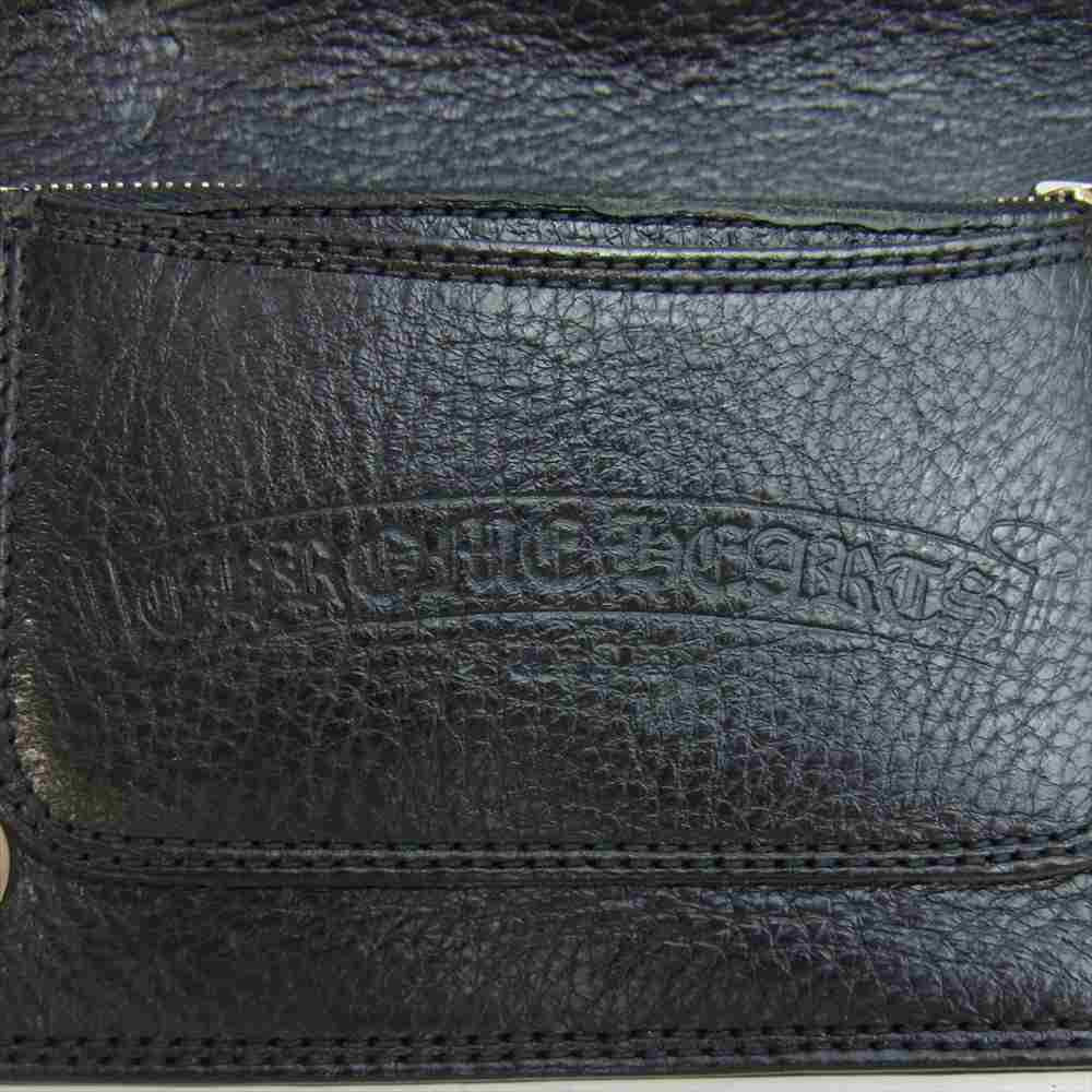 CHROME HEARTS クロムハーツ（原本無） 1ZIP ジップ クロスパッチ ウォレット ブラック系【中古】