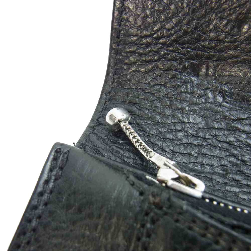 CHROME HEARTS クロムハーツ（原本無） 1ZIP ジップ クロスパッチ ウォレット ブラック系【中古】