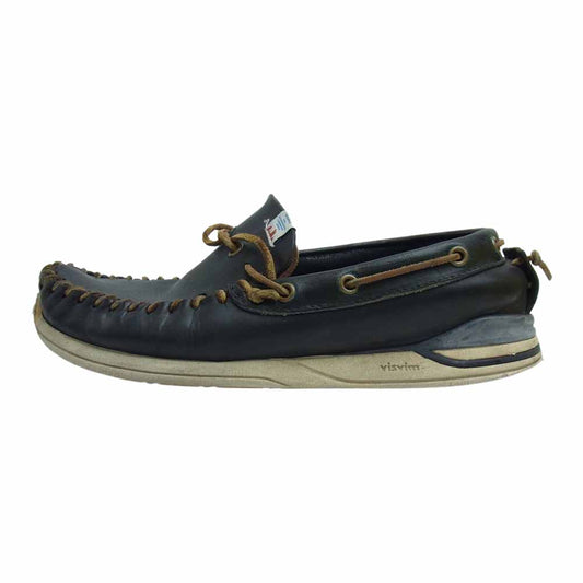 VISVIM ビズビム レザー デッキ シューズ ブラック系【中古】