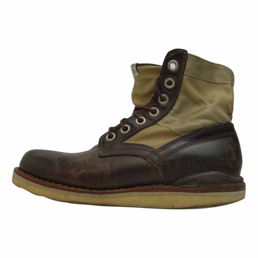 VISVIM ビズビム 7 HOLE 73-FOLK レザー ブーツ ブラウン系 ベージュ系 US8【中古】