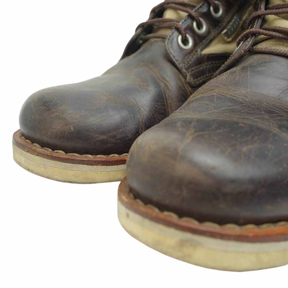 VISVIM ビズビム 7 HOLE 73-FOLK レザー ブーツ ブラウン系 ベージュ系 US8【中古】
