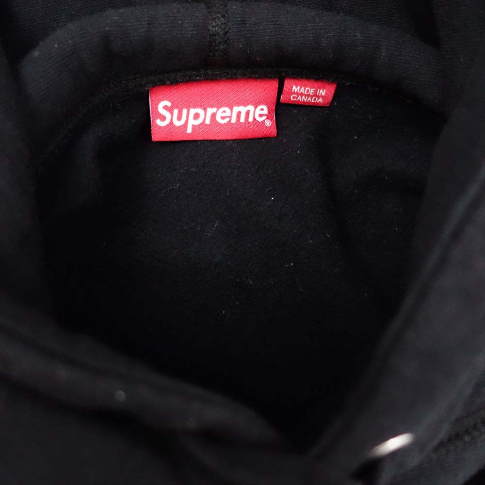 Supreme シュプリーム 18AW CLASSIC SCRIPT HOODED SWEATSHIRT クラシック スクリプト ロゴ刺繍 プルオーバー パーカー ブラック系 S【中古】