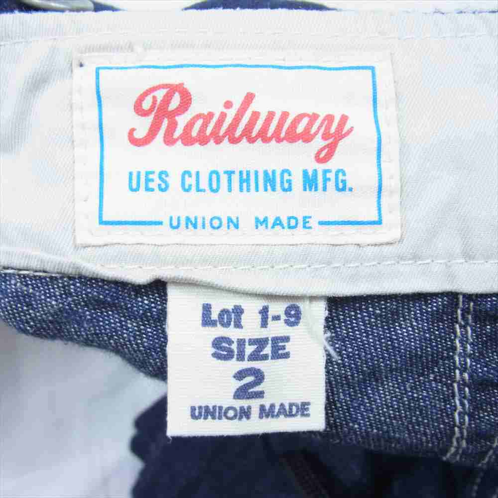 ウエス マルチポケット ワークパンツ デニムパンツ ウエストボタン インディゴブルー系 2【中古】