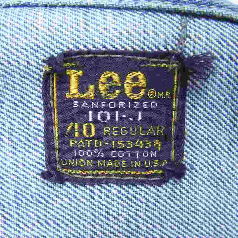 Lee リー 60s 70s 中間期 黒タグ 101-J デニムジャケット USA製 インディゴブルー系 表記無し【中古】