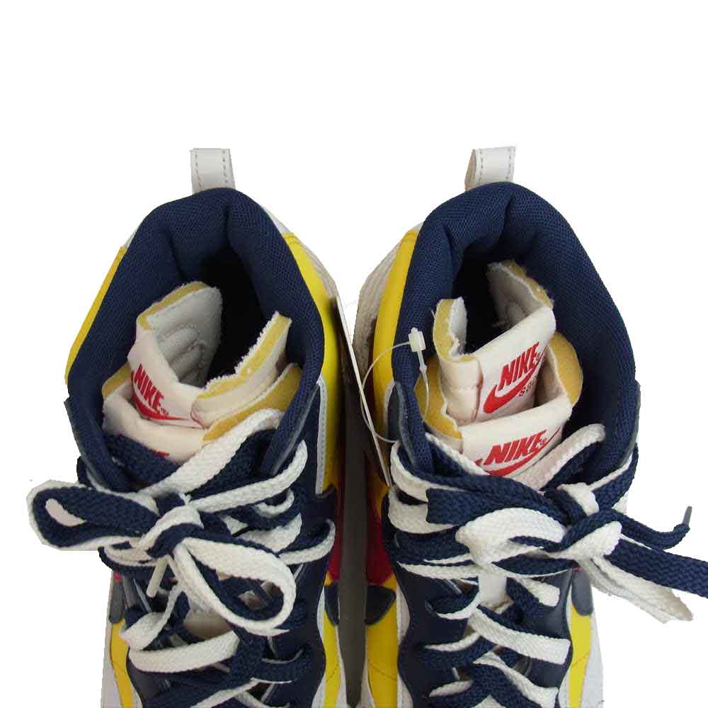 NIKE ナイキ BV0072-700 BLAZER MID SACAI ブレザー ミッド サカイ varsity maize/varsity red  28cm【中古】
