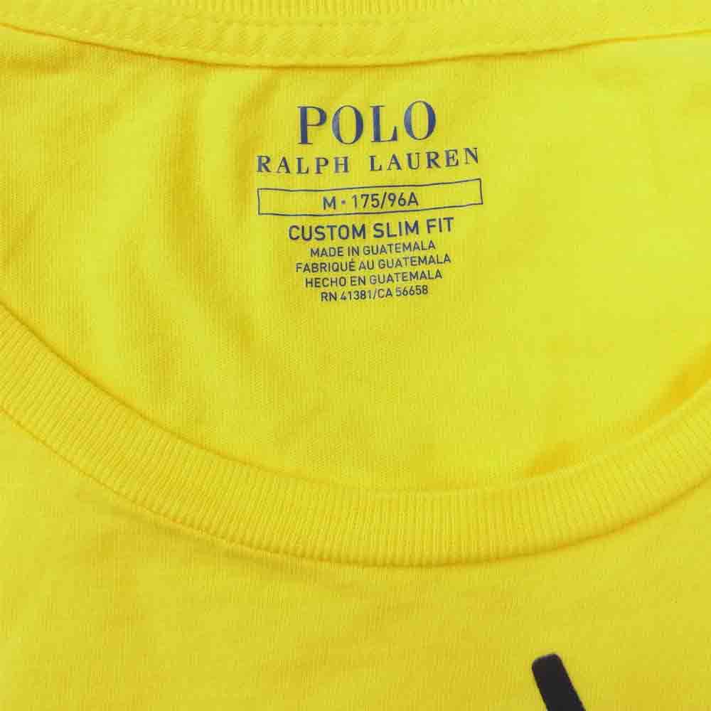 POLO RALPH LAUREN ポロ・ラルフローレン 国内正規品 CUSTOM SLIM FIT ポニープリント Tシャツ イエロー系 M【中古】