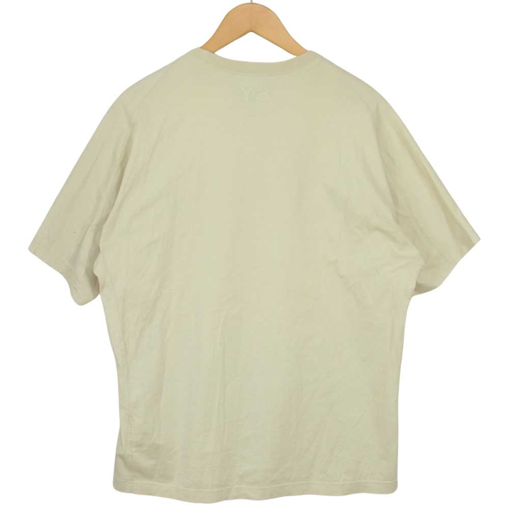 Yohji Yamamoto ヨウジヤマモト FJ0328 Y-3 ワイスリー Yohji Letters Short sleeve Tee 半袖 Tシャツ ベージュ系 M【中古】