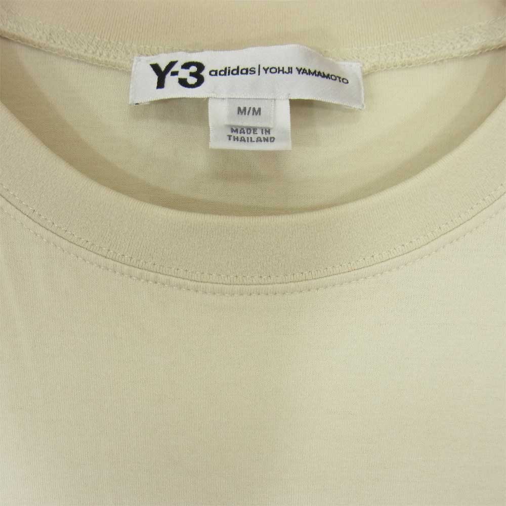 Yohji Yamamoto ヨウジヤマモト FJ0328 Y-3 ワイスリー Yohji Letters Short sleeve Tee 半袖 Tシャツ ベージュ系 M【中古】