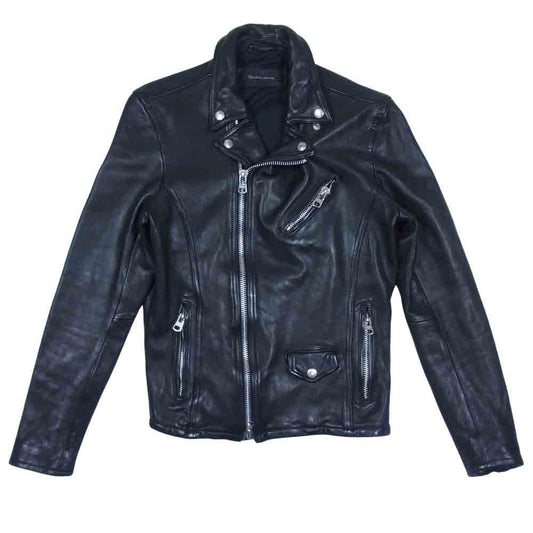 ブラック バイ ヴァンキッシュ ラムレザー ダブル ライダースジャケット ブラック系 M【中古】